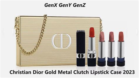 dior lipstick gold case
